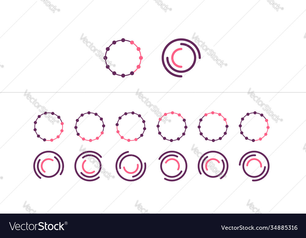 Web Fortschritt Rundlader-Schnittstelle warten Last-Symbol vector image Web Fortschritt Rundlader-Schnittstelle warten Last-Symbol