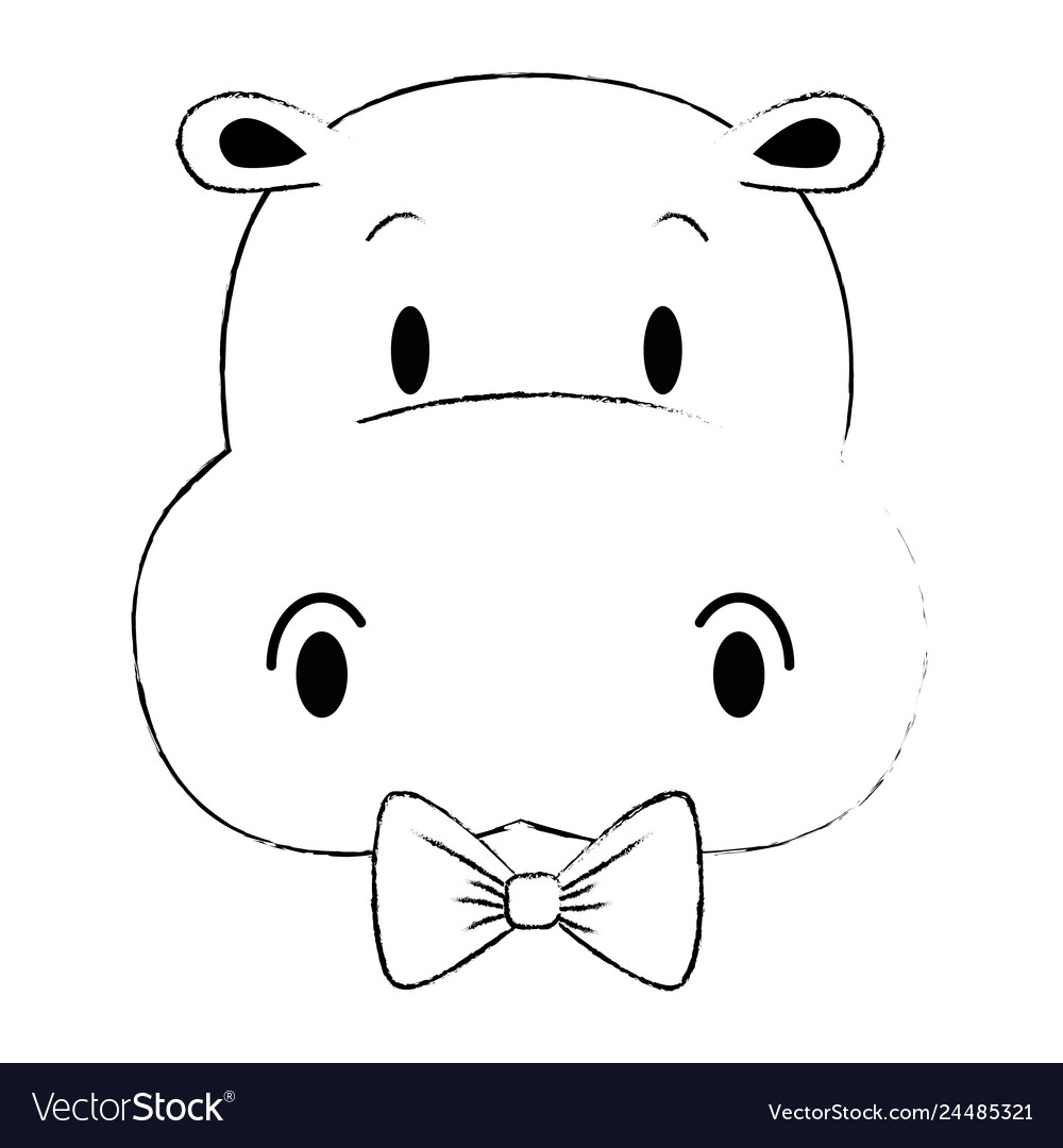 Cute and adorable hippo character