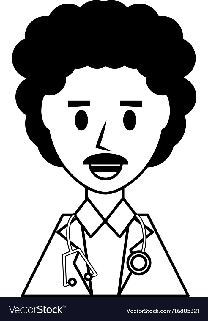 Doctor profile cartoon Royalty Free Vector Image Doctor profile cartoon Royalty Free Vector Image