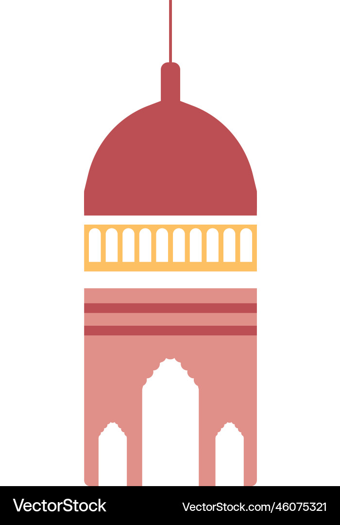 Flat arabic tower Royalty Free Vector Image - VectorStock