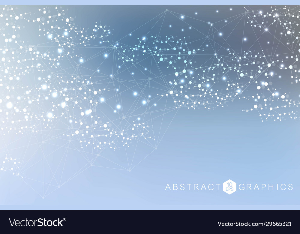Geometric abstract background with connected line vector image Geometric abstract background with connected line