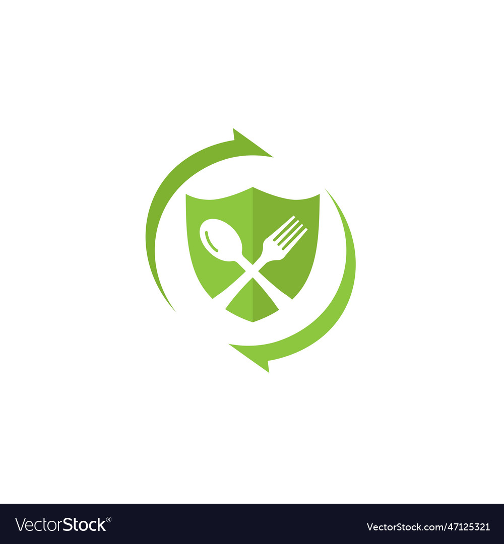 Healthy food logo concept with the symbol