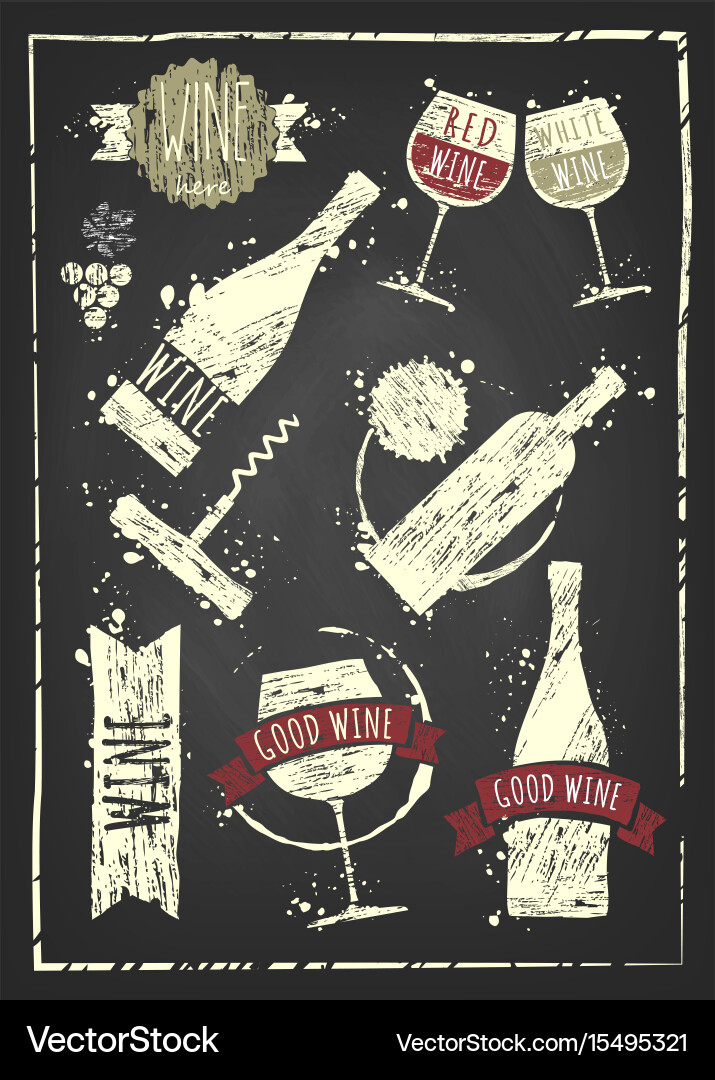 Icon set - wine from the different Royalty Free Vector Image