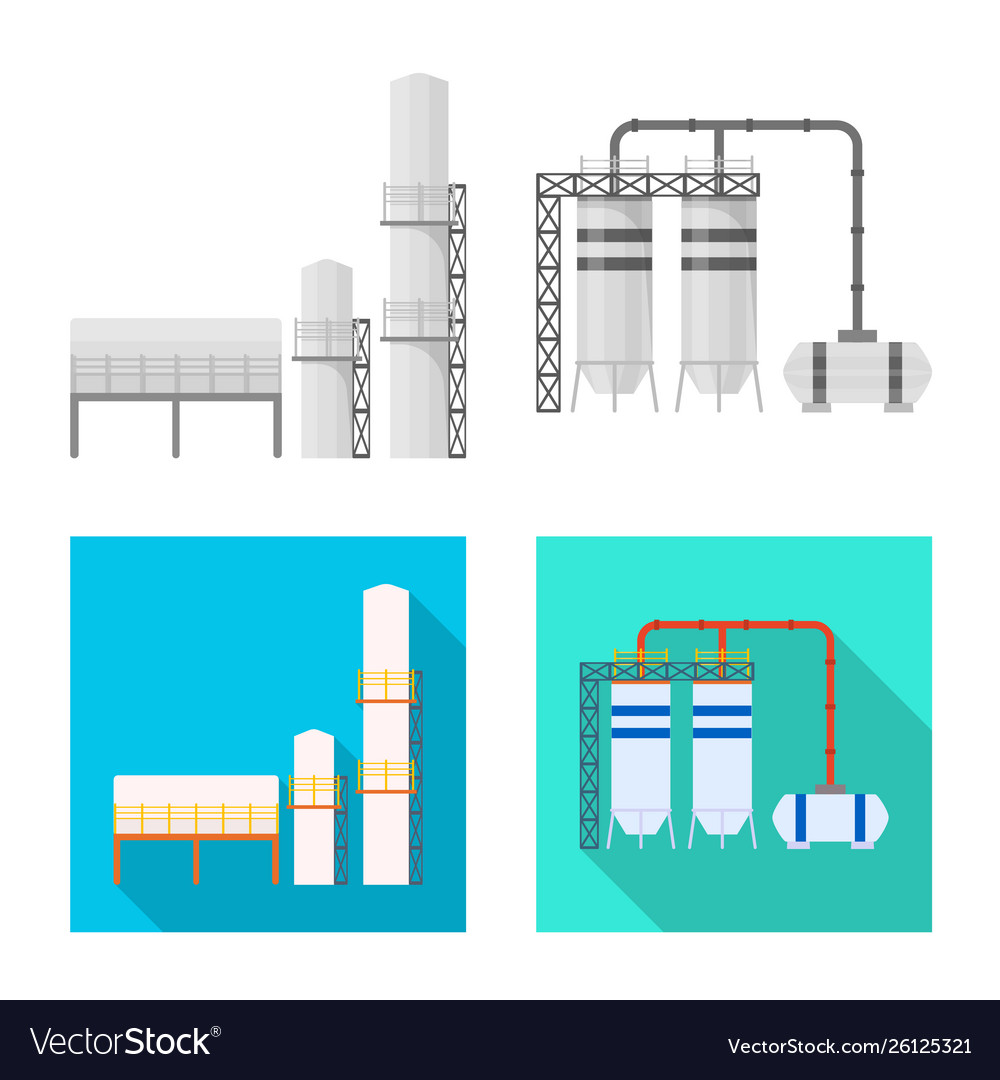 Isolated object production and structure sign vector image Isolated object production and structure sign