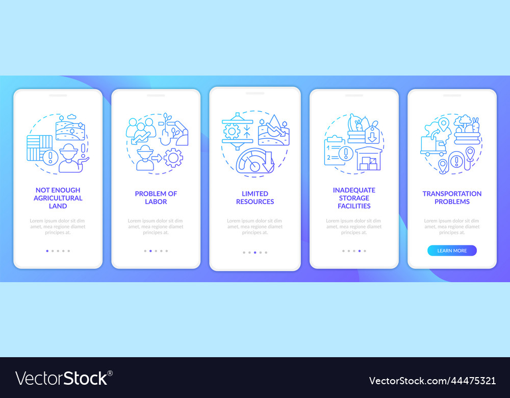 Major farm challenges blue gradient onboarding