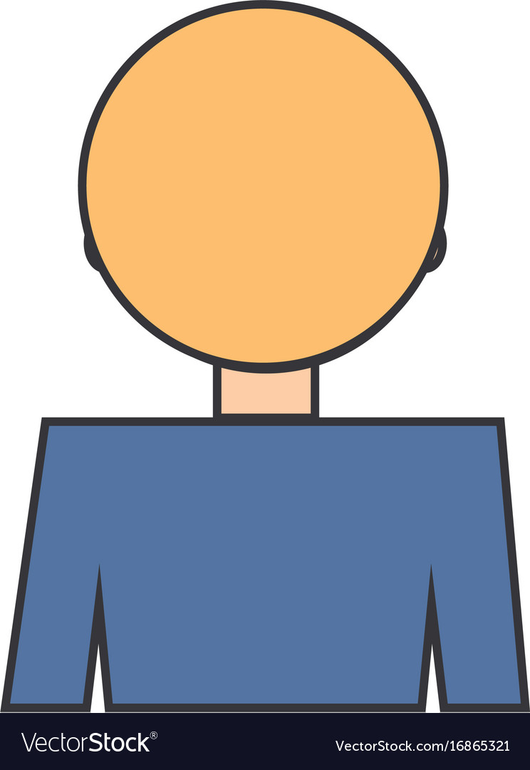 Man Back Cartoon Royalty Free Vector Image - Vectorstock