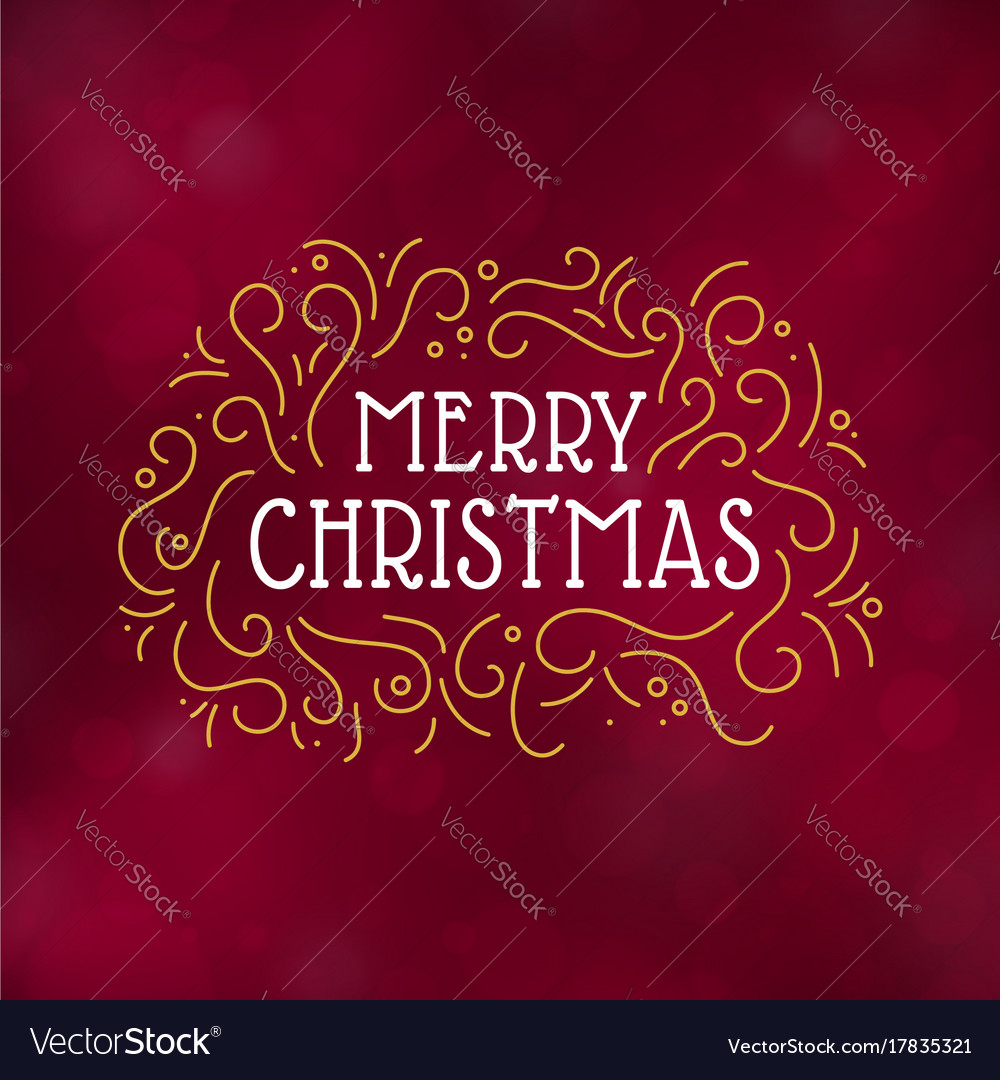 Merry christmas typography design Royalty Free Vector Image