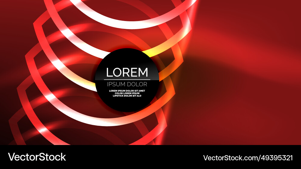 Neon lines and waves abstract background techno Vector Image