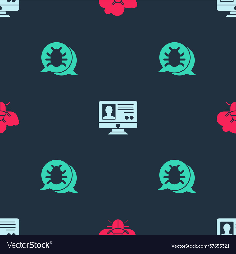 Set system bug on a cloud create account screen vector image Set system bug on a cloud create account screen