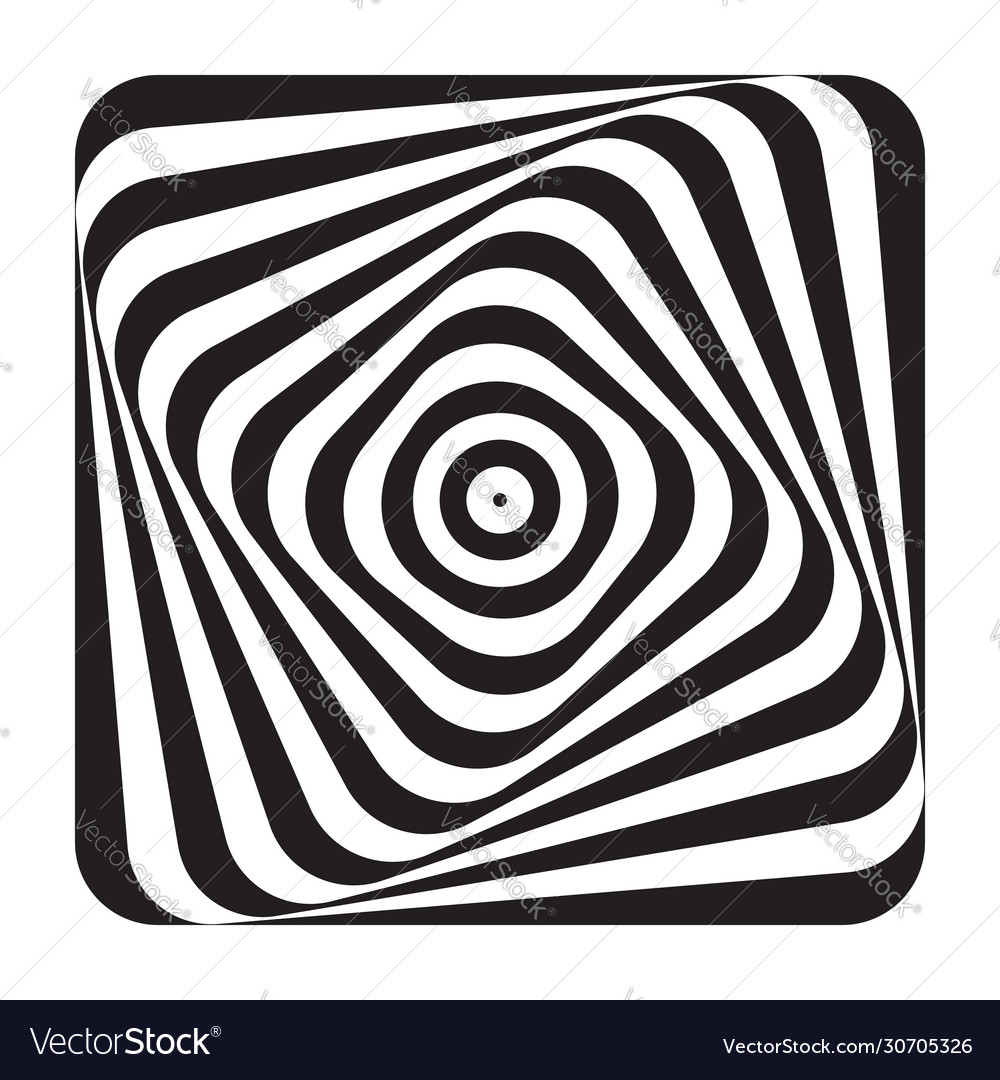 Abstract op art design element vector image Abstract op art design element