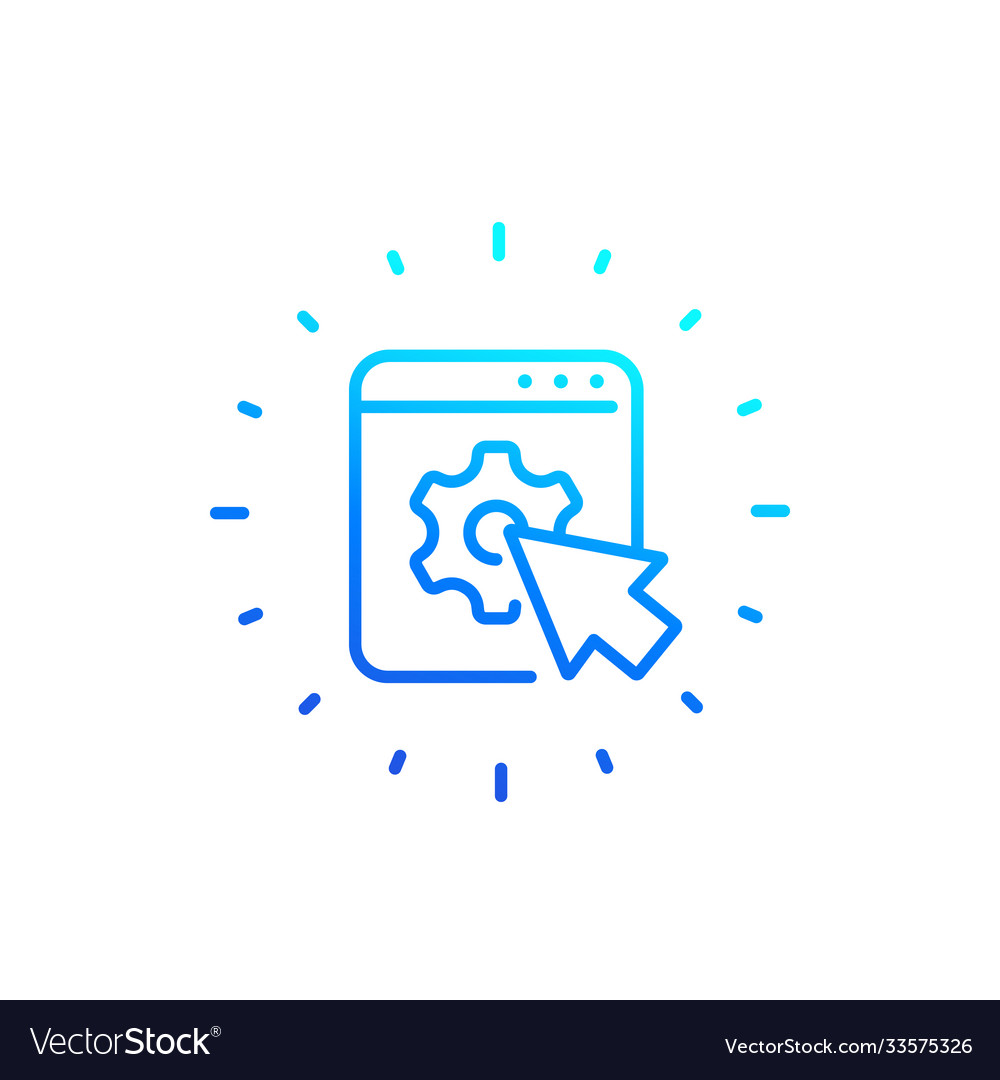 Admin panel website line icon