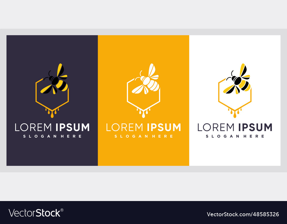 Bee Logo Design mit kreativem Konzept vector image Bee Logo Design mit kreativem Konzept