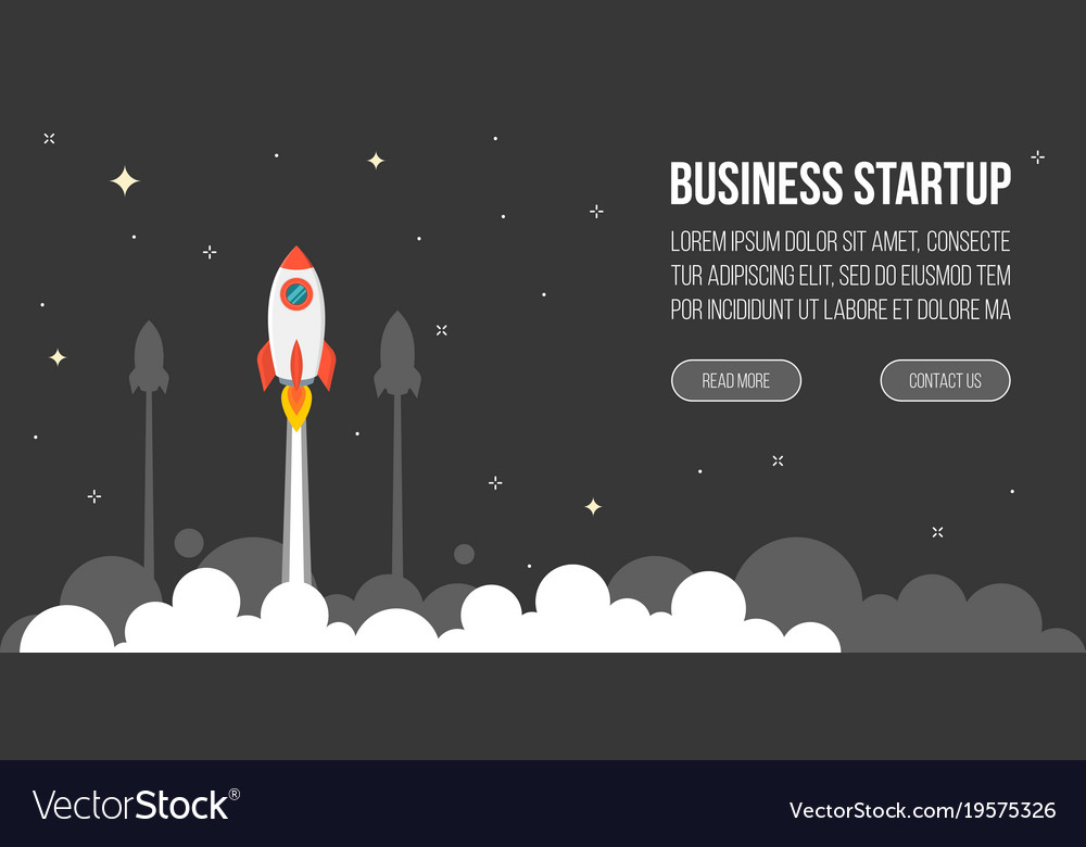 Business startup template for banner Royalty Free Vector