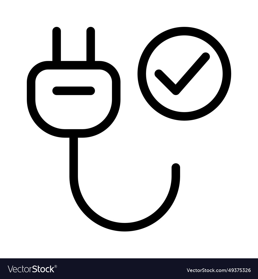 Checklist to verify power cable connections Vector Image