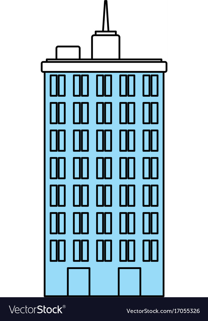 City building tower Royalty Free Vector Image - VectorStock