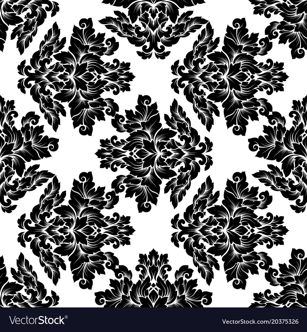 Damask seamless pattern intricate design