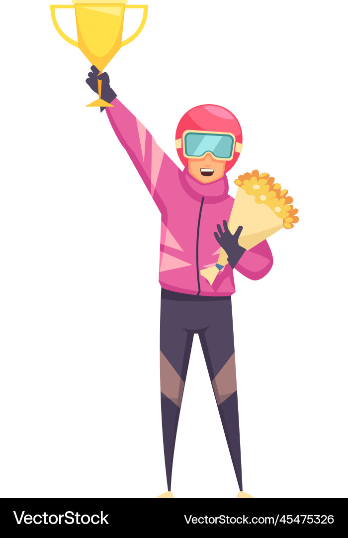 Flat winner Royalty Free Vector Image - VectorStock