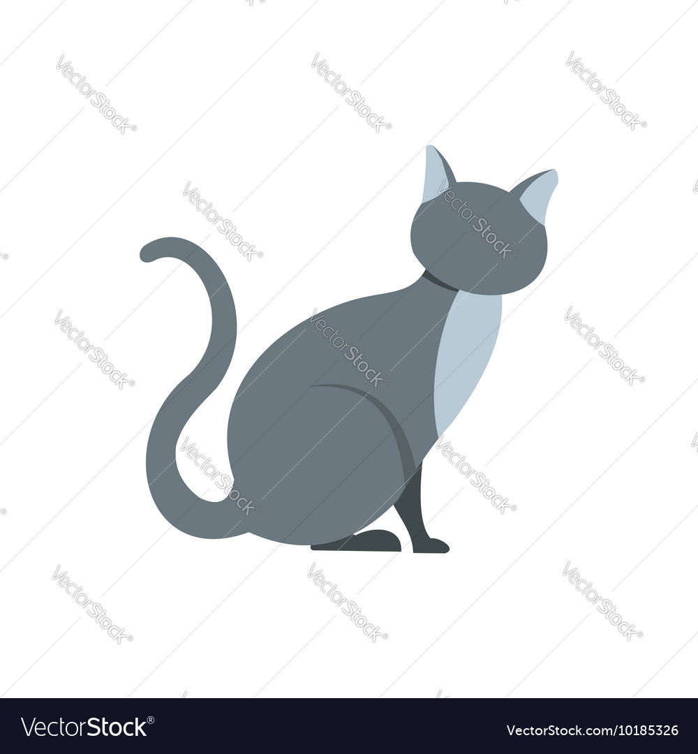 Cat Icon Vector Red Icon Gray Stock Vector (Royalty Free) 600807695