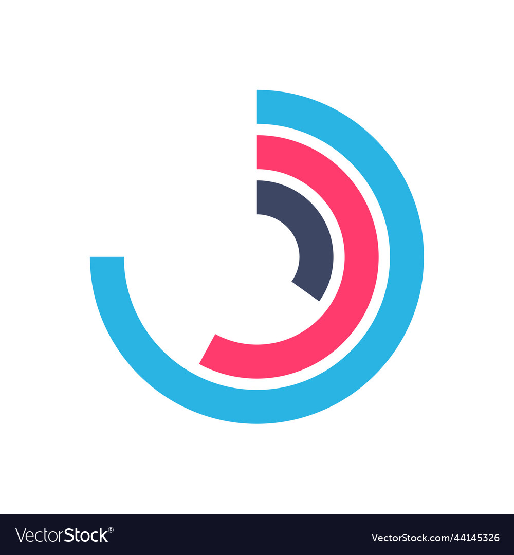 Line graph comparing business performance company vector image Line graph comparing business performance company
