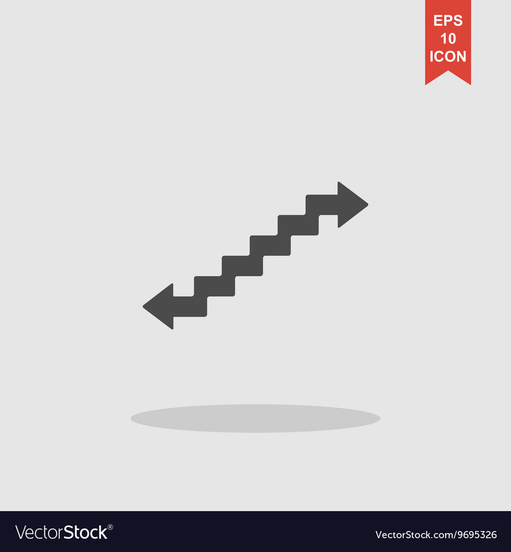 Staircase symbol flat design style