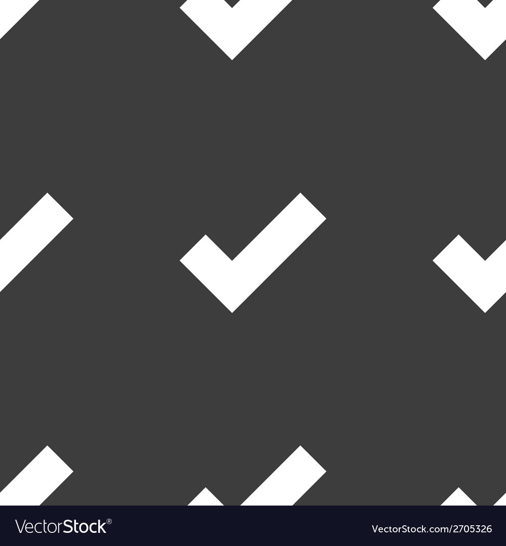 Tick web icon flat design seamless pattern