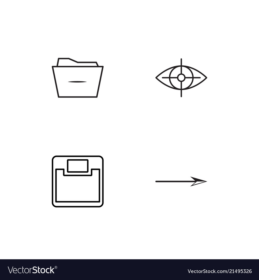 Time linear icons set simple outline