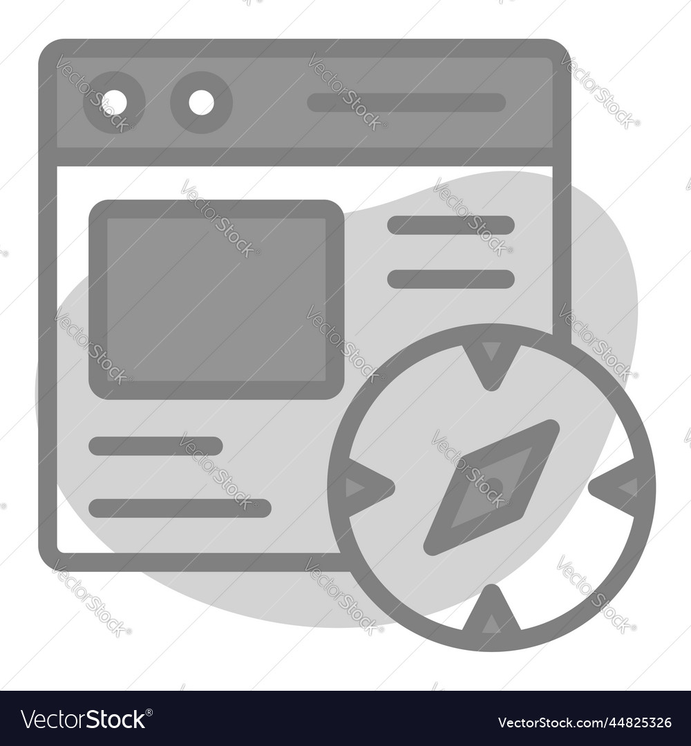Web navigator icon user interface as a simple
