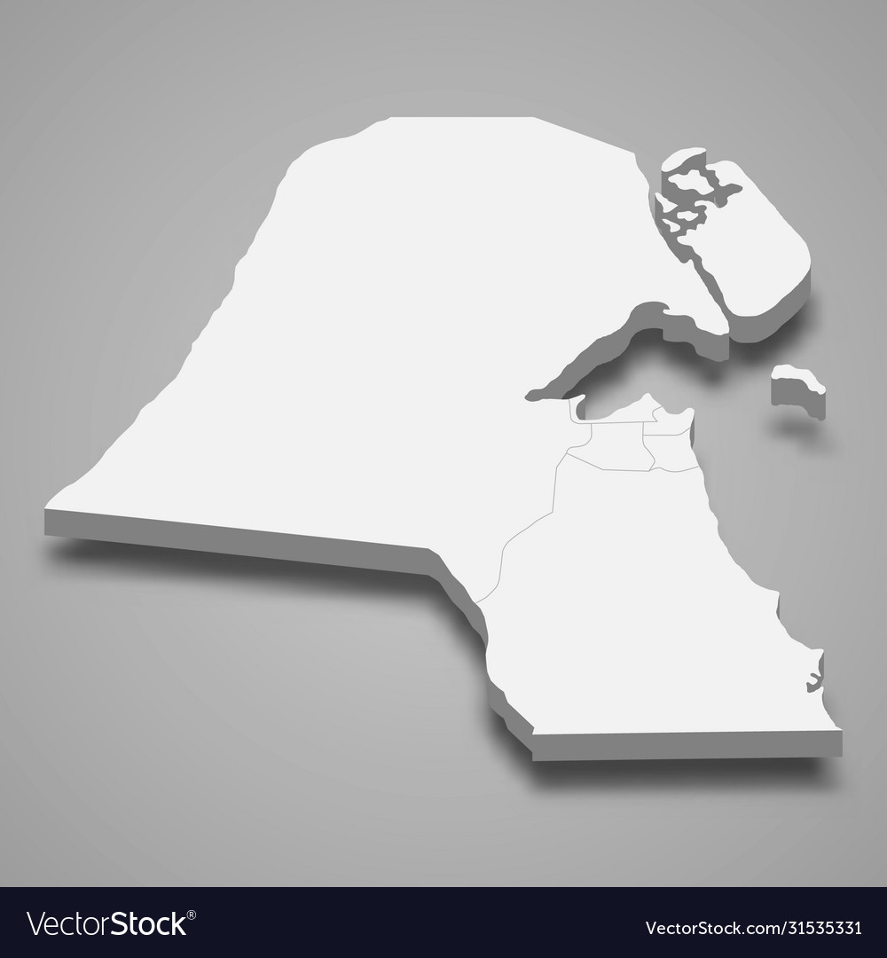 3D Kuwait Map Template