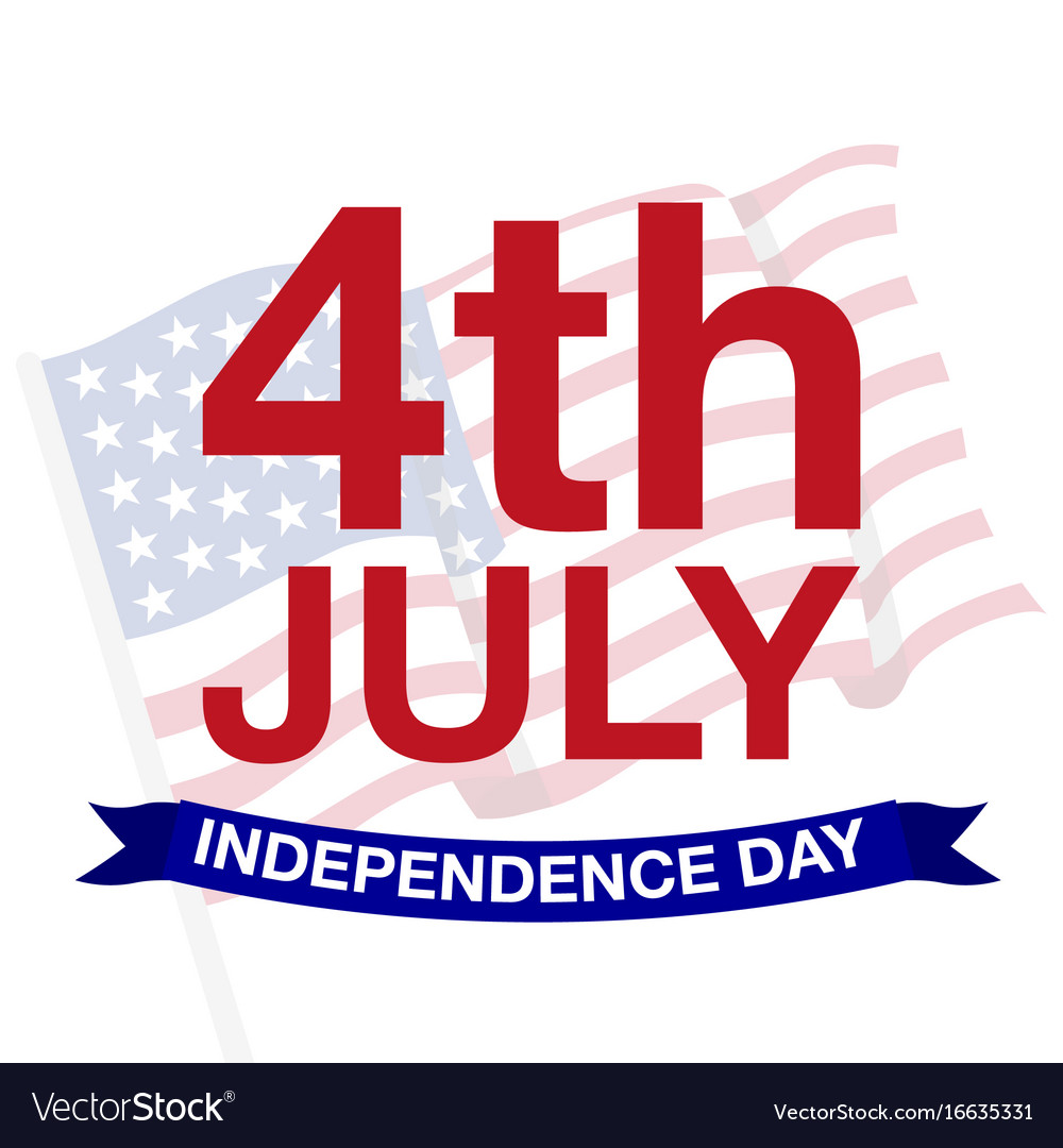 A set of design elements for independence day Vector Image