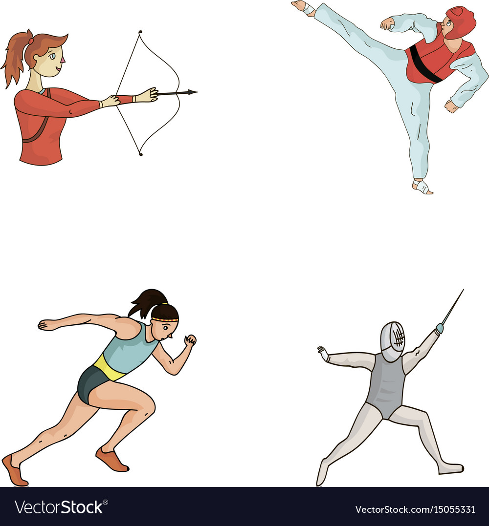 Archery karate running fencing olympic sport