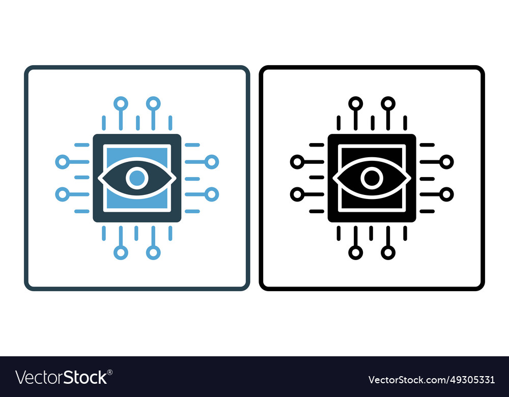 Computer Vision Icon - AI & Technology
