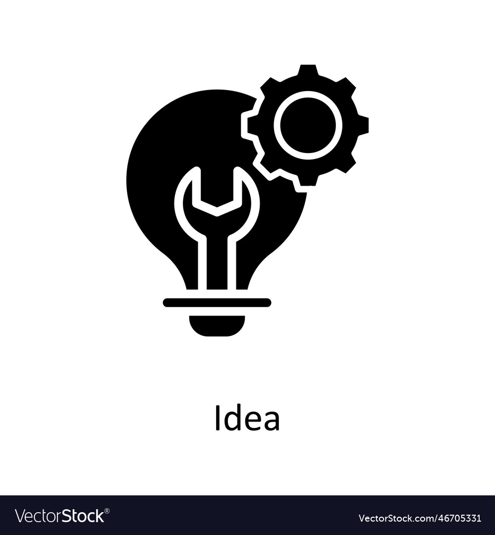 Idea solid icons simple stock