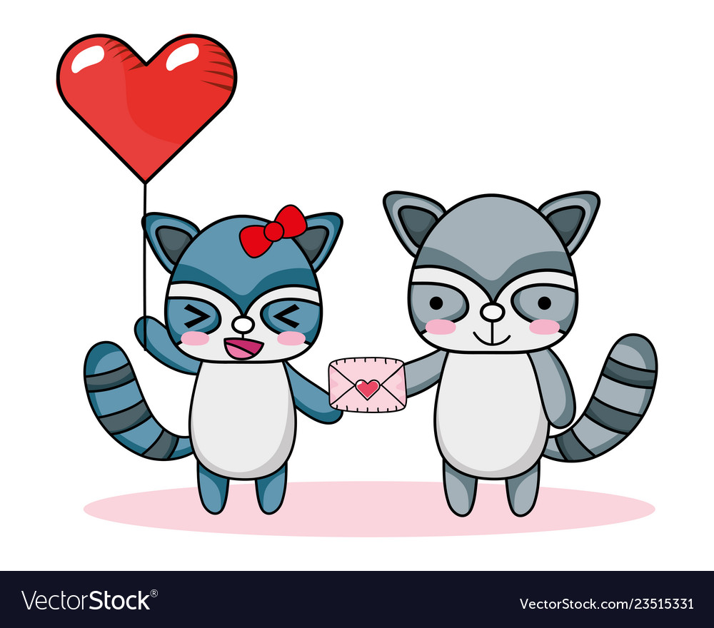 Love and animals cartoons