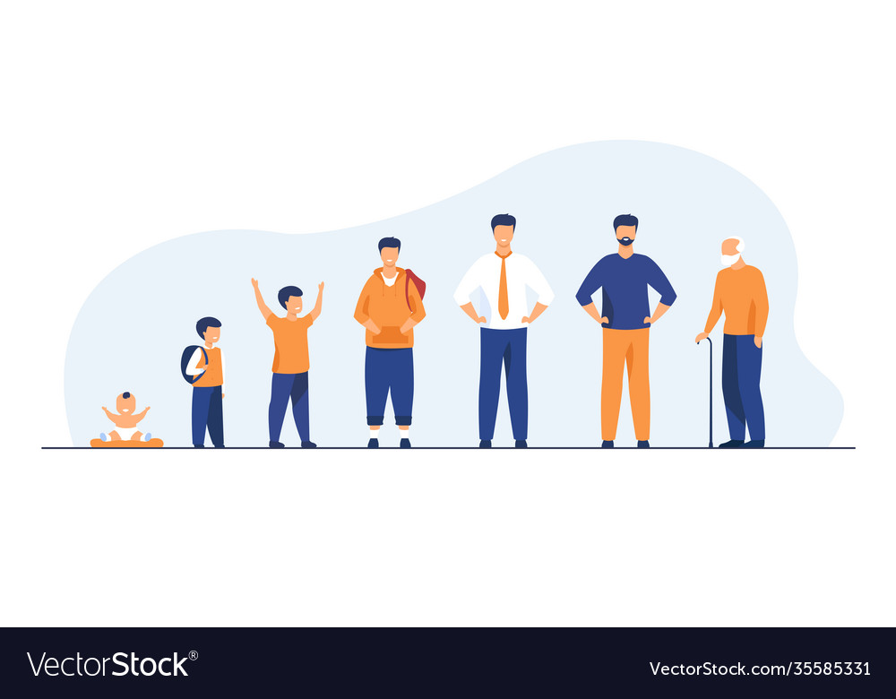 Man life cycle concept Royalty Free Vector Image