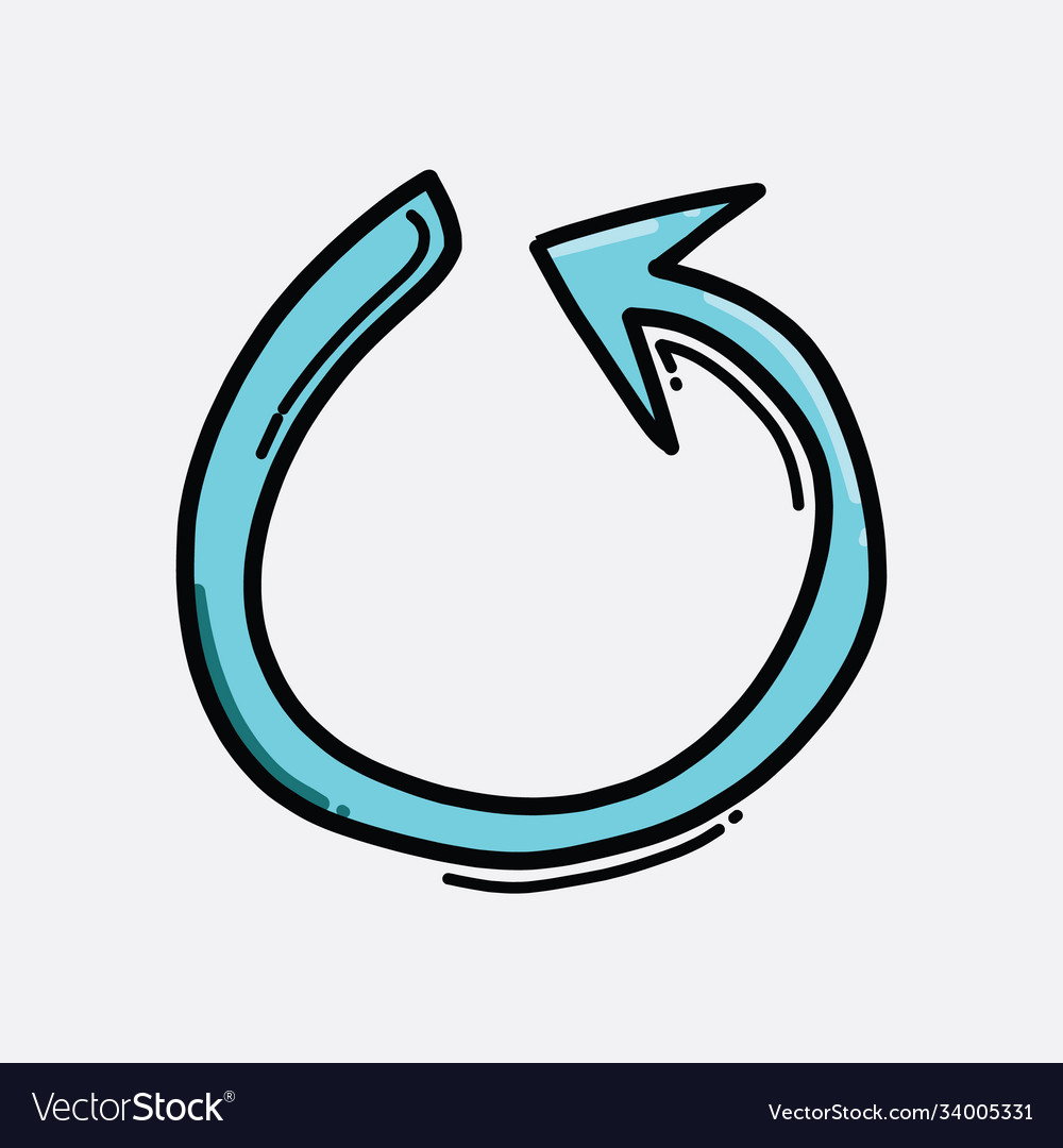 Reload color icon drawing sketch hand drawn line