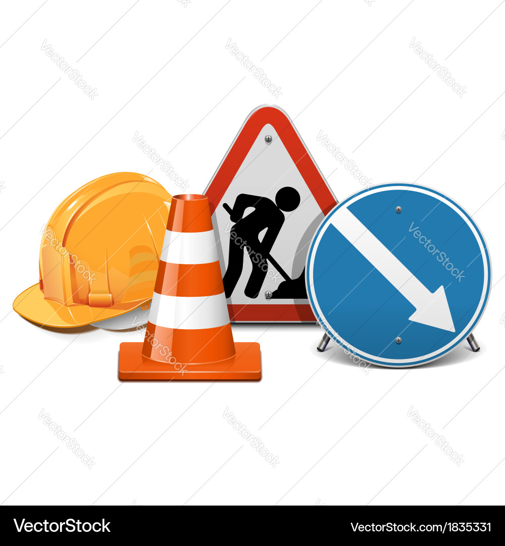 Road construction concept Royalty Free Vector Image