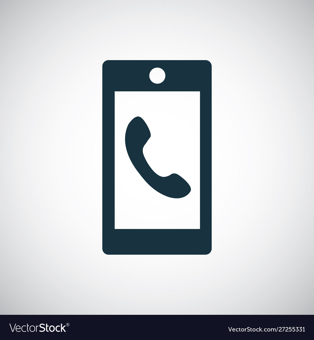 Smartphone call icon for web and ui on white