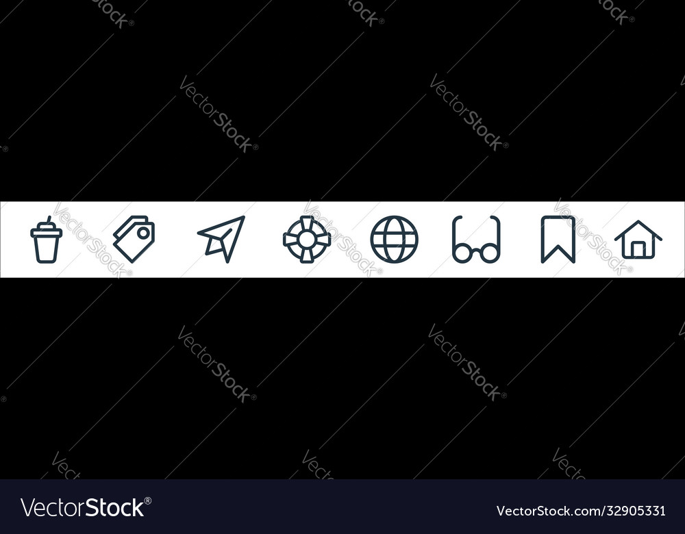 User interface line icons linear set quality vector image User interface line icons linear set quality