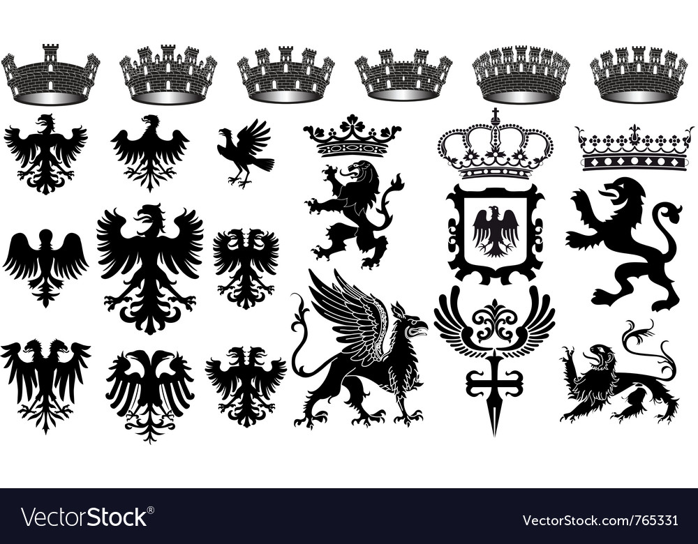 Vintage set Royalty Free Vector Image - VectorStock