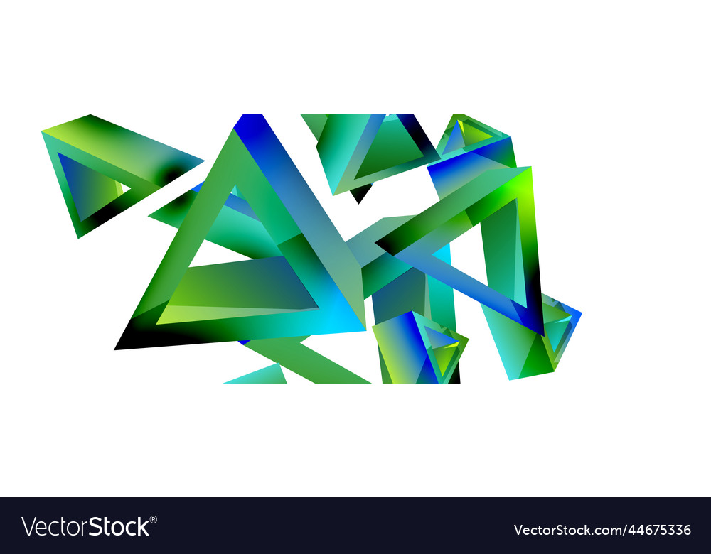 3d triangle abstract background basic shape vector image 3d triangle abstract background basic shape