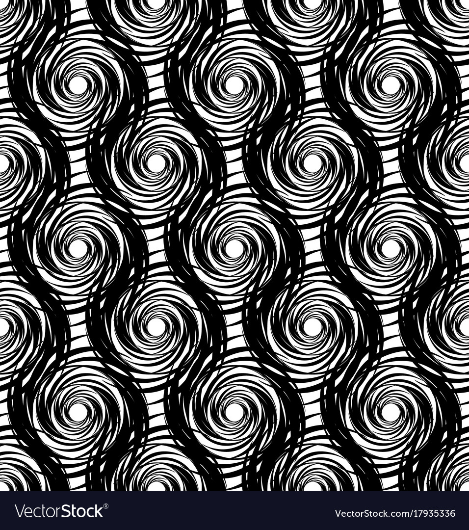 Abstract seamless pattern of round twisted