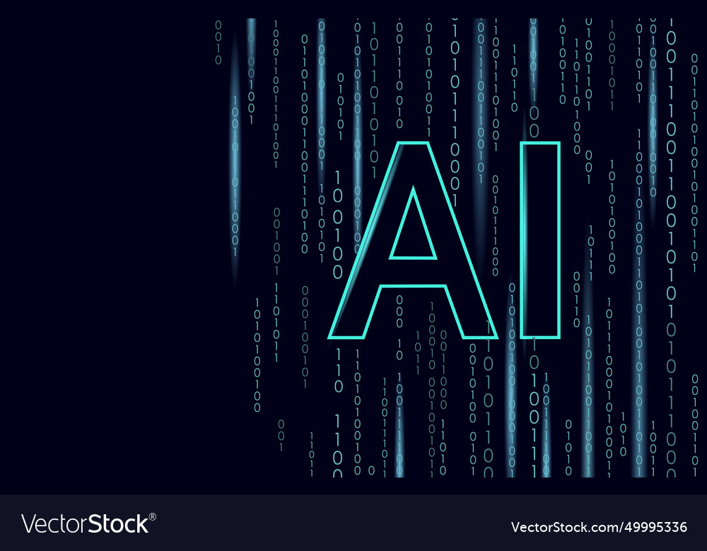 Artificial intelligence ai letters sign machine