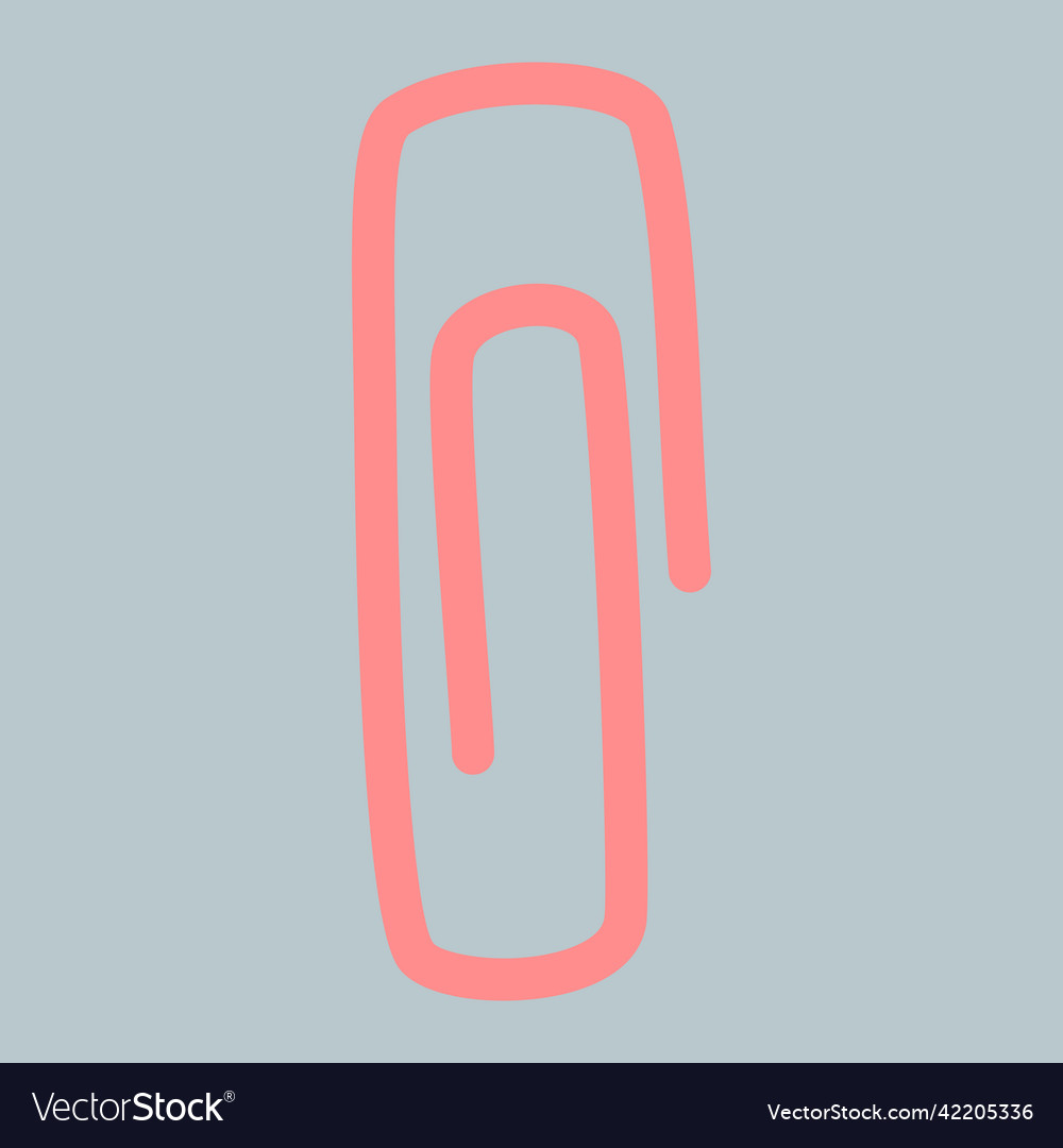 Clip paper office paperclip attach Royalty Free Vector Image