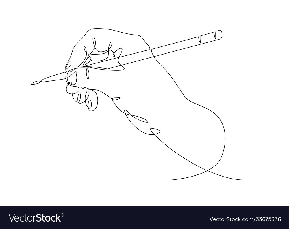 Continuous line drawing vector image Continuous line drawing