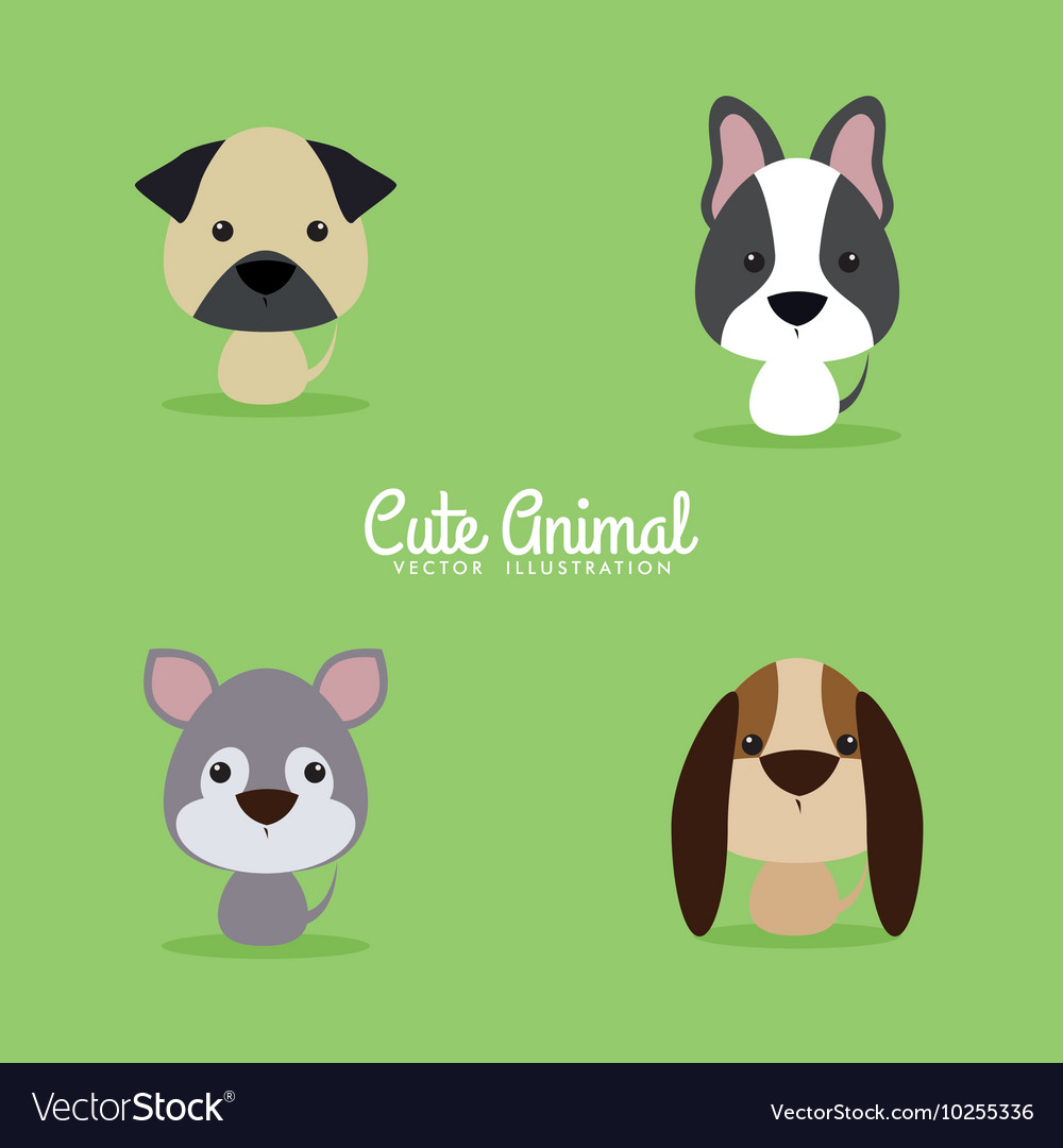 Cute cartoon dogs