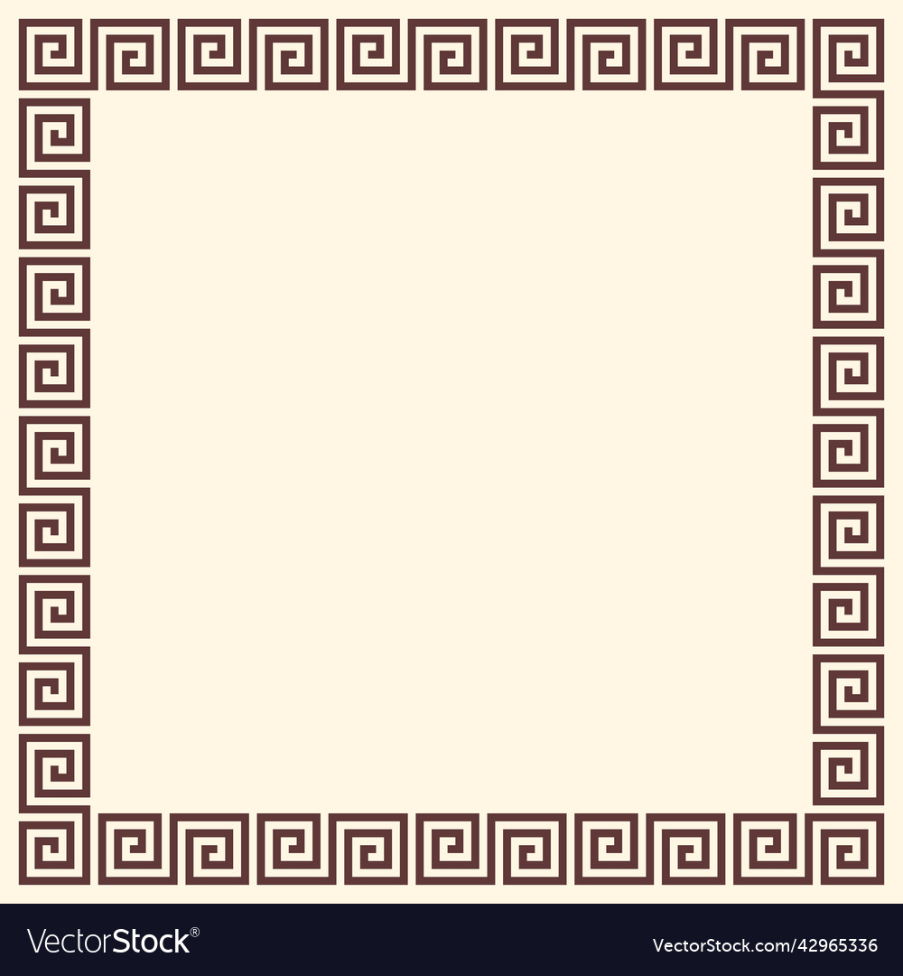 Greek key border seamless frames collection