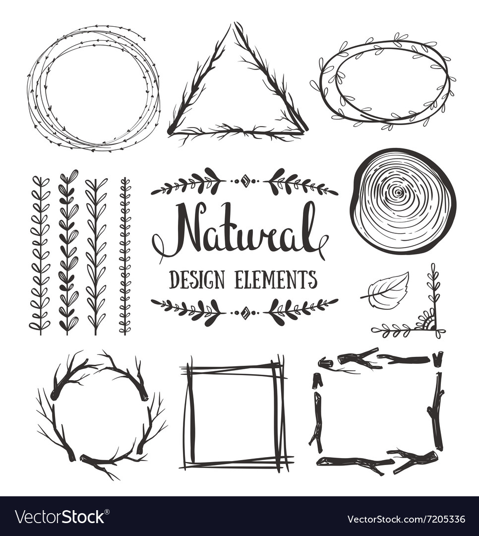 Natural design elements Royalty Free Vector Image