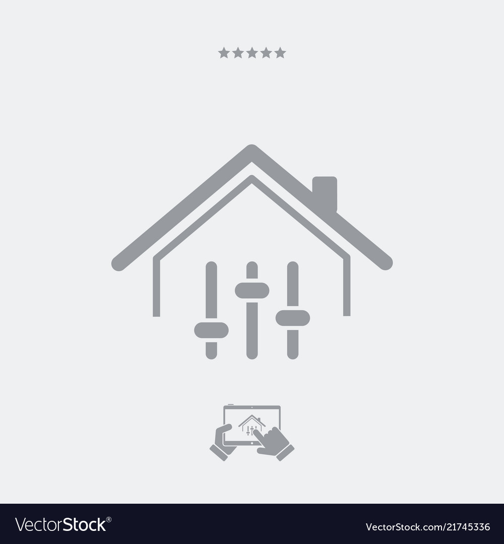 Remote control application for home - web icon vector image Remote control application for home - web icon