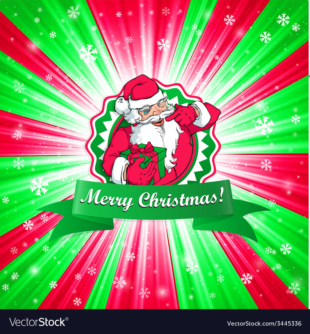 Santa claus christmas card