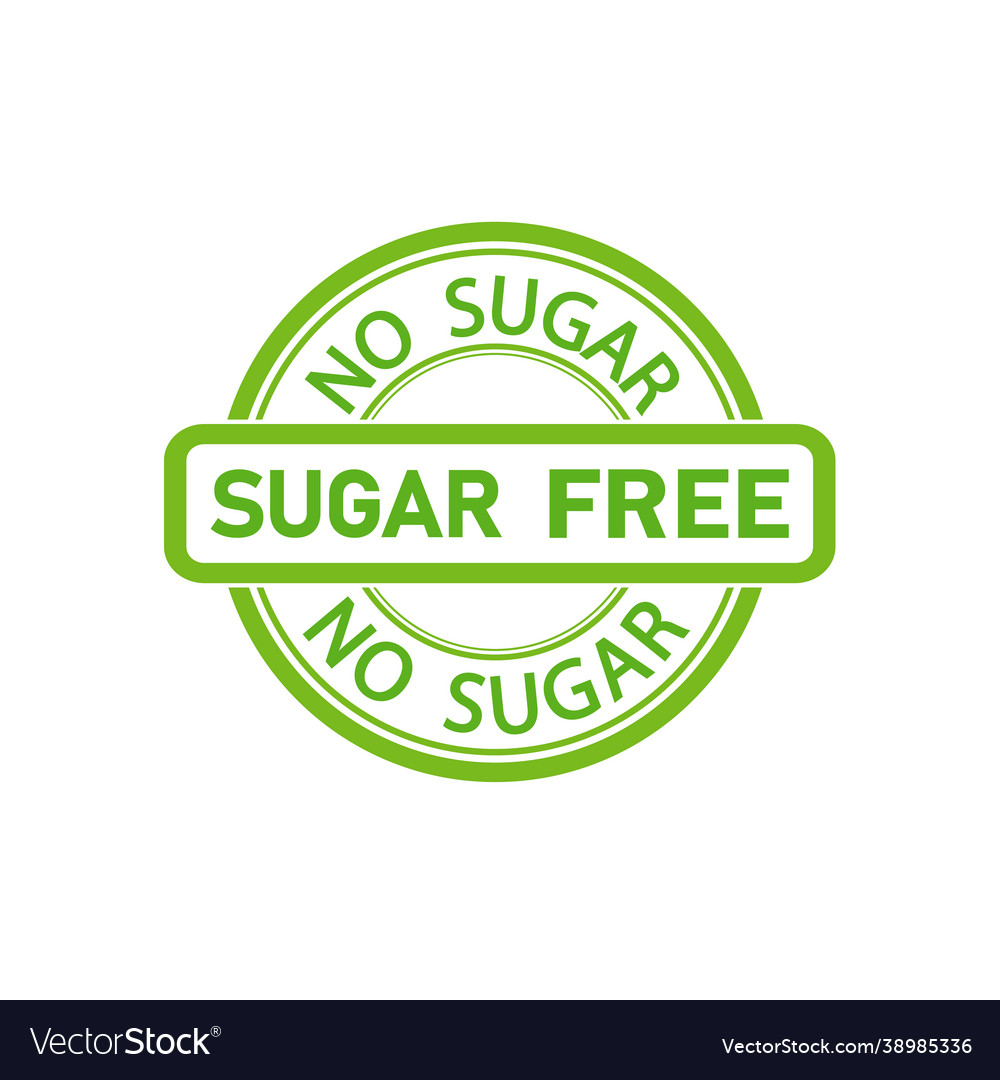 Sugar free round stamp isolated on white Vector Image